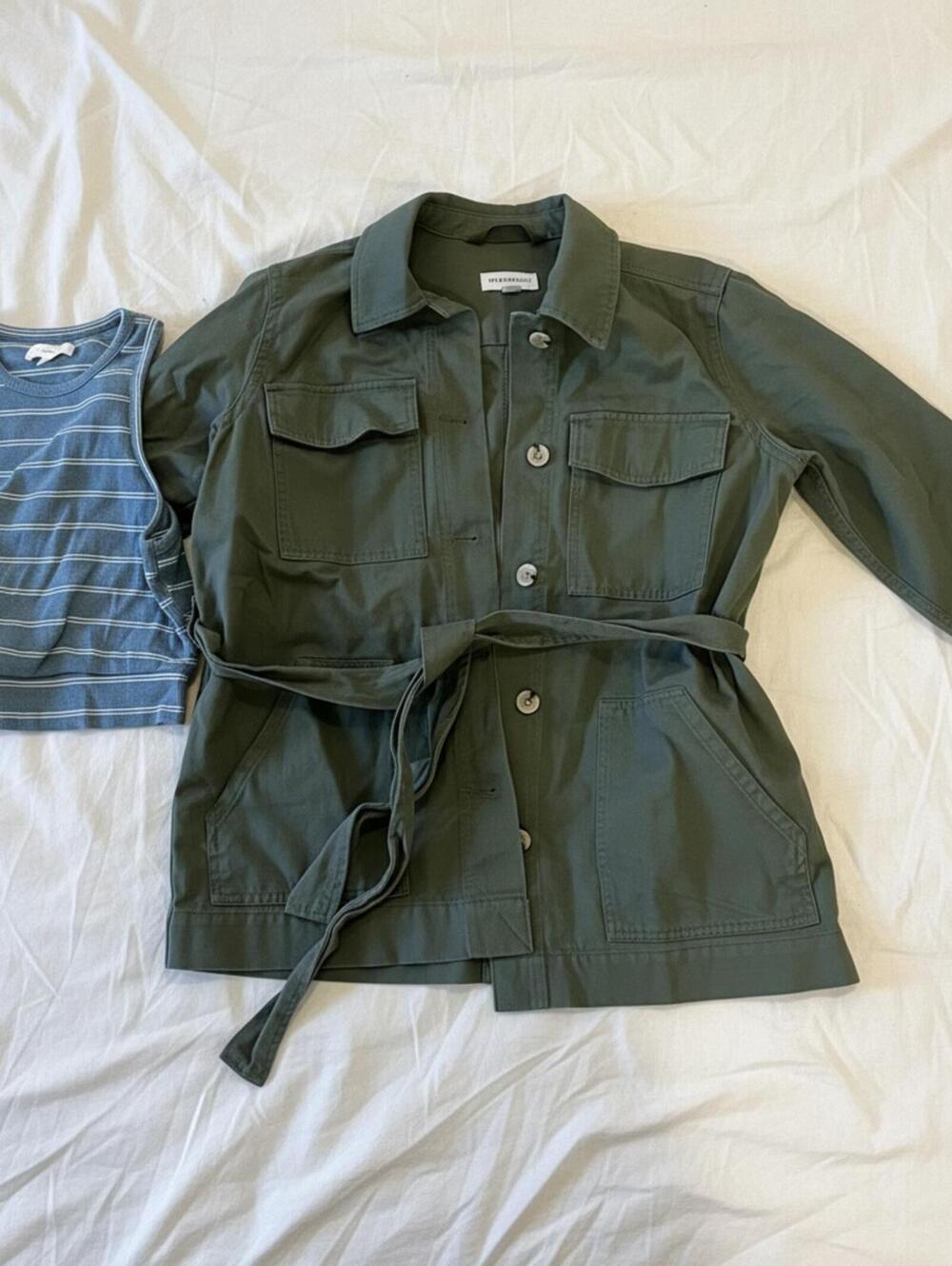 2 piece utility jacket and halter top